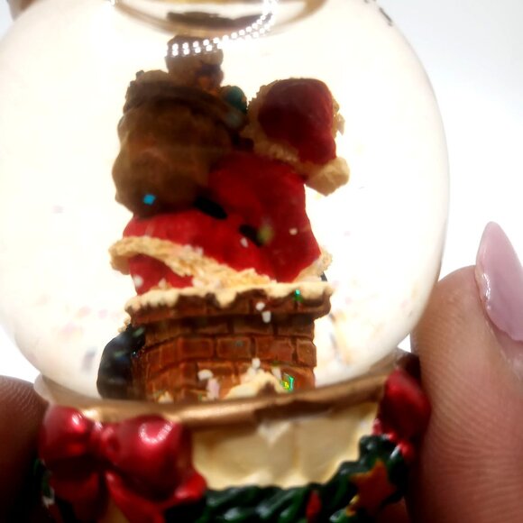 Kirkland Signature Santa Snow Water Globe Holiday Christmas Hanging Ornament 5" - Picture 8 of 12